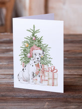 Load image into Gallery viewer, Christmas Dalmatian Greeting Cards -  Blank Note Cards – 8-Pack of Artist-Designed Cards with Envelopes