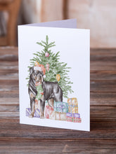 Load image into Gallery viewer, Christmas Rottweiler Greeting Cards -  Blank Note Cards – 8-Pack of Artist-Designed Cards with Envelopes