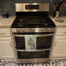 Load image into Gallery viewer, Christmas Black Labrador Retriever Puppy Kitchen Towel