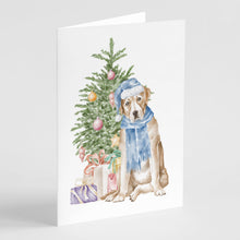 Load image into Gallery viewer, Christmas Yellow Labrador Retriever Greeting Cards -  Blank Note Cards – 8-Pack of Artist-Designed Cards with Envelopes