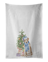 Load image into Gallery viewer, Labrador Retriever Yellow Christmas Presents and Tree White Kitchen Towel Set of 2