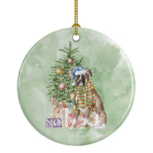 Load image into Gallery viewer, Christmas Boxer Ornament - Round Ceramic Ornament – Artist-Designed Keepsake Decoration