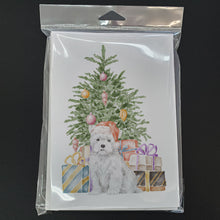 Load image into Gallery viewer, Christmas West Highland White Terrier Puppy Greeting Cards -  Blank Note Cards – 8-Pack of Artist-Designed Cards with Envelopes