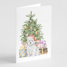 Load image into Gallery viewer, Christmas West Highland White Terrier Puppy Greeting Cards -  Blank Note Cards – 8-Pack of Artist-Designed Cards with Envelopes