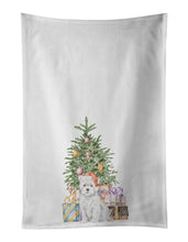 Load image into Gallery viewer, West Highland White Terrier Puppy Christmas Presents and Tree White Kitchen Towel Set of 2