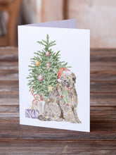Load image into Gallery viewer, Christmas Briard #1 Greeting Cards -  Blank Note Cards – 8-Pack of Artist-Designed Cards with Envelopes
