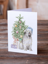 Load image into Gallery viewer, Christmas Briard #2 Greeting Cards -  Blank Note Cards – 8-Pack of Artist-Designed Cards with Envelopes