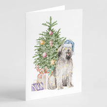 Load image into Gallery viewer, Christmas Briard #2 Greeting Cards -  Blank Note Cards – 8-Pack of Artist-Designed Cards with Envelopes
