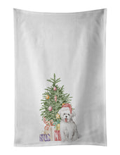 Load image into Gallery viewer, Bichon Frise Puppy Christmas Presents and Tree White Kitchen Towel Set of 2