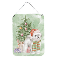 Load image into Gallery viewer, Christmas Bichon Frise Red Hat Wall or Door Hanging Prints