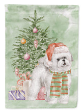 Load image into Gallery viewer, Christmas Bichon Frise Red Hat Garden Flag – Decorative Outdoor Yard Flag
