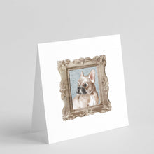 Load image into Gallery viewer, French Bulldog Fawn Side View Square Greeting Cards -  Blank Note Cards – 8-Pack of Artist-Designed Cards with Envelopes