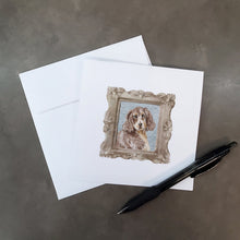 Load image into Gallery viewer, English Cocker Spaniel Liver Tan Front View Square Greeting Cards -  Blank Note Cards – 8-Pack of Artist-Designed Cards with Envelopes