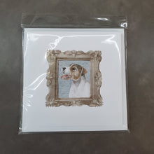 Load image into Gallery viewer, Jack Russell Terrier Tricolor Side View Square Greeting Cards -  Blank Note Cards – 8-Pack of Artist-Designed Cards with Envelopes