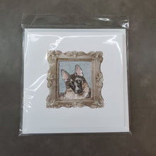Load image into Gallery viewer, German Shepherd Head Tilt Square Greeting Cards -  Blank Note Cards – 8-Pack of Artist-Designed Cards with Envelopes