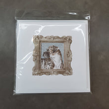 Load image into Gallery viewer, Boxer Brindle Side View Square Greeting Cards -  Blank Note Cards – 8-Pack of Artist-Designed Cards with Envelopes