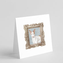 Load image into Gallery viewer, Ibizan Hound Front View Square Greeting Cards -  Blank Note Cards – 8-Pack of Artist-Designed Cards with Envelopes