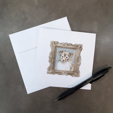 Load image into Gallery viewer, Sheltie Sable Puppy 2 Square Greeting Cards -  Blank Note Cards – 8-Pack of Artist-Designed Cards with Envelopes