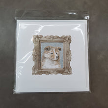Load image into Gallery viewer, Sheltie Sable Puppy Side View Square Greeting Cards -  Blank Note Cards – 8-Pack of Artist-Designed Cards with Envelopes