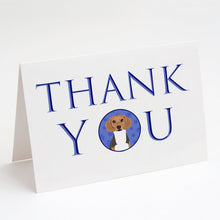 Load image into Gallery viewer, Beagle Tricolor #1 Thank You Greeting Cards -  Blank Note Cards – 8-Pack of Artist-Designed Cards with Envelopes