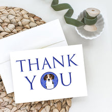 Load image into Gallery viewer, Beagle Tricolor Ticked Thank You Greeting Cards -  Blank Note Cards – 8-Pack of Artist-Designed Cards with Envelopes