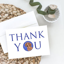 Load image into Gallery viewer, Chihuahua Red #2 Thank You Greeting Cards -  Blank Note Cards – 8-Pack of Artist-Designed Cards with Envelopes