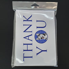 Load image into Gallery viewer, Siberian Husky Silver and White #1 Thank You Greeting Cards -  Blank Note Cards – 8-Pack of Artist-Designed Cards with Envelopes