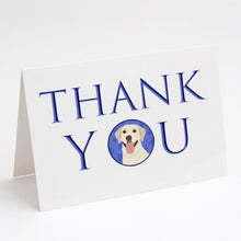 Load image into Gallery viewer, Labrador Retriever Yellow #1 Thank You Greeting Cards -  Blank Note Cards – 8-Pack of Artist-Designed Cards with Envelopes