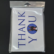 Load image into Gallery viewer, Pit Bull Black #4 Thank You Greeting Cards -  Blank Note Cards – 8-Pack of Artist-Designed Cards with Envelopes