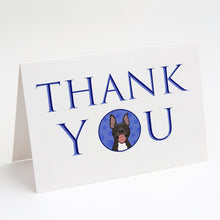Load image into Gallery viewer, Pit Bull Black #4 Thank You Greeting Cards -  Blank Note Cards – 8-Pack of Artist-Designed Cards with Envelopes