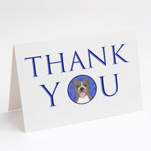 Load image into Gallery viewer, Pit Bull Blue #2 Thank You Greeting Cards -  Blank Note Cards – 8-Pack of Artist-Designed Cards with Envelopes
