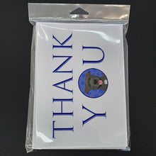 Load image into Gallery viewer, Pit Bull Blue #3 Thank You Greeting Cards -  Blank Note Cards – 8-Pack of Artist-Designed Cards with Envelopes