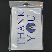 Load image into Gallery viewer, Pit Bull Blue #6 Thank You Greeting Cards -  Blank Note Cards – 8-Pack of Artist-Designed Cards with Envelopes