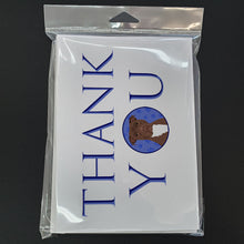 Load image into Gallery viewer, Pit Bull Chocolate Thank You Greeting Cards -  Blank Note Cards – 8-Pack of Artist-Designed Cards with Envelopes