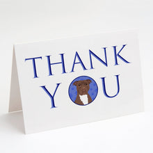 Load image into Gallery viewer, Pit Bull Chocolate Thank You Greeting Cards -  Blank Note Cards – 8-Pack of Artist-Designed Cards with Envelopes