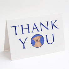 Load image into Gallery viewer, Pit Bull Fawn #1 Thank You Greeting Cards -  Blank Note Cards – 8-Pack of Artist-Designed Cards with Envelopes
