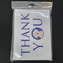 Load image into Gallery viewer, Poodle Toy Cream Thank You Greeting Cards -  Blank Note Cards – 8-Pack of Artist-Designed Cards with Envelopes