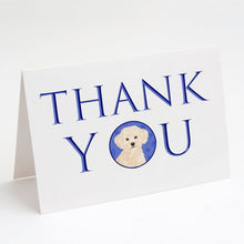 Load image into Gallery viewer, Poodle Toy Cream Thank You Greeting Cards -  Blank Note Cards – 8-Pack of Artist-Designed Cards with Envelopes