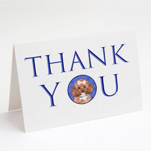 Load image into Gallery viewer, Poodle Toy Red Thank You Greeting Cards -  Blank Note Cards – 8-Pack of Artist-Designed Cards with Envelopes