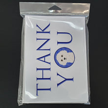 Load image into Gallery viewer, Poodle Toy White Thank You Greeting Cards -  Blank Note Cards – 8-Pack of Artist-Designed Cards with Envelopes