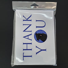 Load image into Gallery viewer, Pug Black #1 Thank You Greeting Cards -  Blank Note Cards – 8-Pack of Artist-Designed Cards with Envelopes