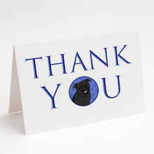Load image into Gallery viewer, Pug Black #1 Thank You Greeting Cards -  Blank Note Cards – 8-Pack of Artist-Designed Cards with Envelopes