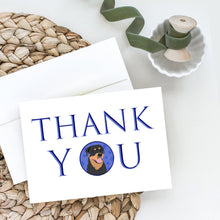 Load image into Gallery viewer, Rottweiler Black and Tan #7 Thank You Greeting Cards -  Blank Note Cards – 8-Pack of Artist-Designed Cards with Envelopes