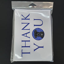Load image into Gallery viewer, Schnauzer Black #1 Thank You Greeting Cards -  Blank Note Cards – 8-Pack of Artist-Designed Cards with Envelopes