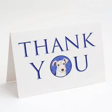 Load image into Gallery viewer, Schnauzer Parti Thank You Greeting Cards -  Blank Note Cards – 8-Pack of Artist-Designed Cards with Envelopes