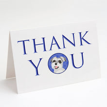 Load image into Gallery viewer, Schnauzer Salt and Pepper #2 Thank You Greeting Cards -  Blank Note Cards – 8-Pack of Artist-Designed Cards with Envelopes