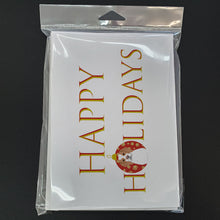 Load image into Gallery viewer, Beagle Red and White Red Ticked #1 Happy Holidays Greeting Cards -  Blank Note Cards – 8-Pack of Artist-Designed Cards with Envelopes