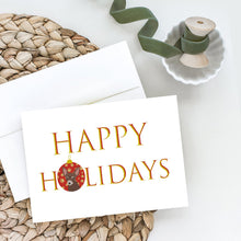 Load image into Gallery viewer, Chihuahua Chocolate #2 Happy Holidays Greeting Cards -  Blank Note Cards – 8-Pack of Artist-Designed Cards with Envelopes
