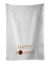 Load image into Gallery viewer, Chihuahua Tricolor #1 Happy Holidays White Kitchen Towel Set of 2