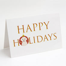 Load image into Gallery viewer, Doodle Cream #2 Happy Holidays Greeting Cards -  Blank Note Cards – 8-Pack of Artist-Designed Cards with Envelopes